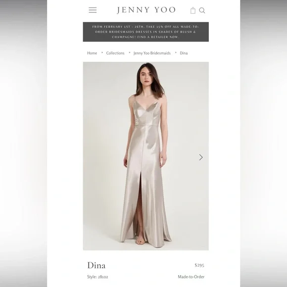 Jenny Yoo | Dresses | Jenny Yoo Gold Bridesmaid Dress The Dina Dress |  Poshmark